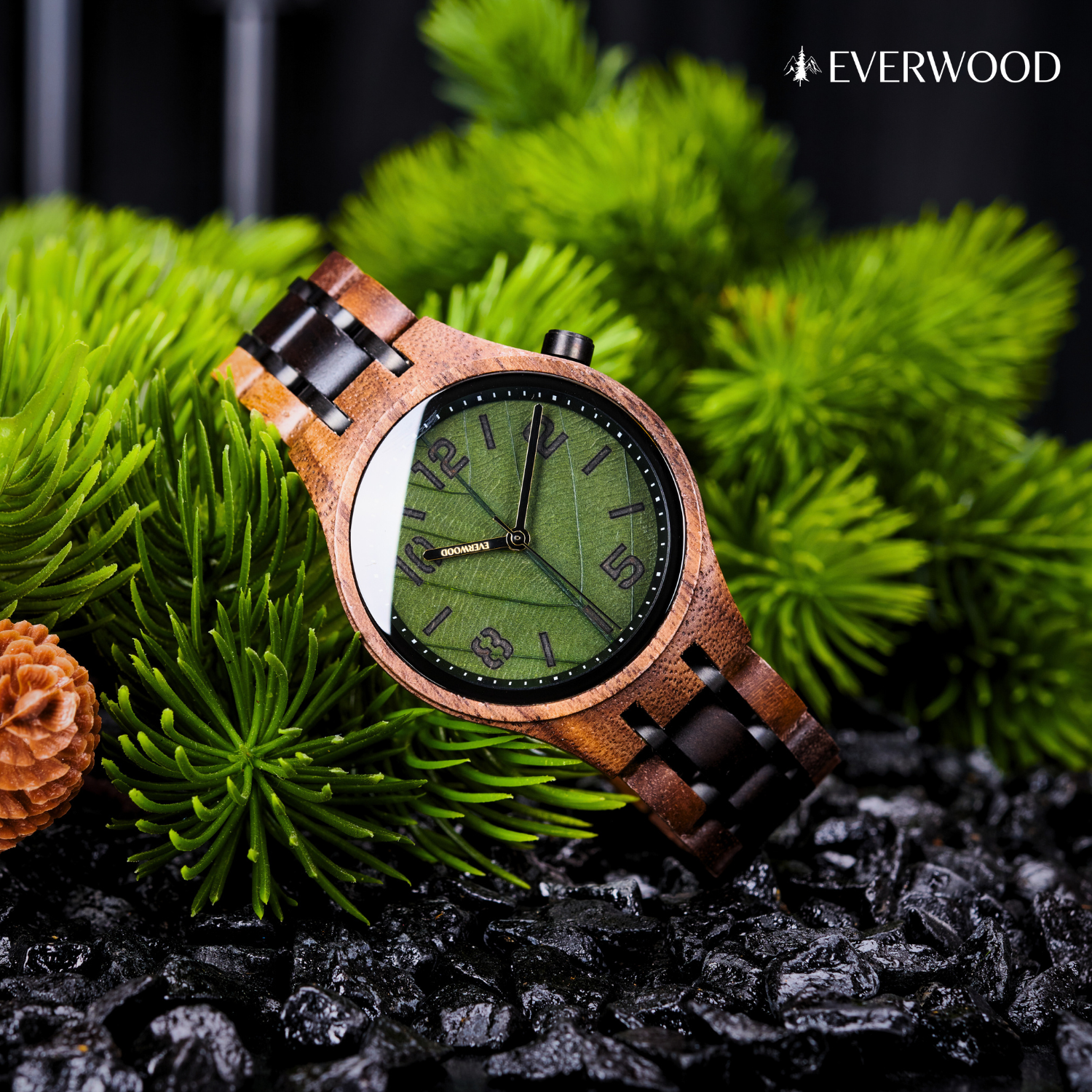EverWood™ - Leaf Green pentru Femei 35 mm