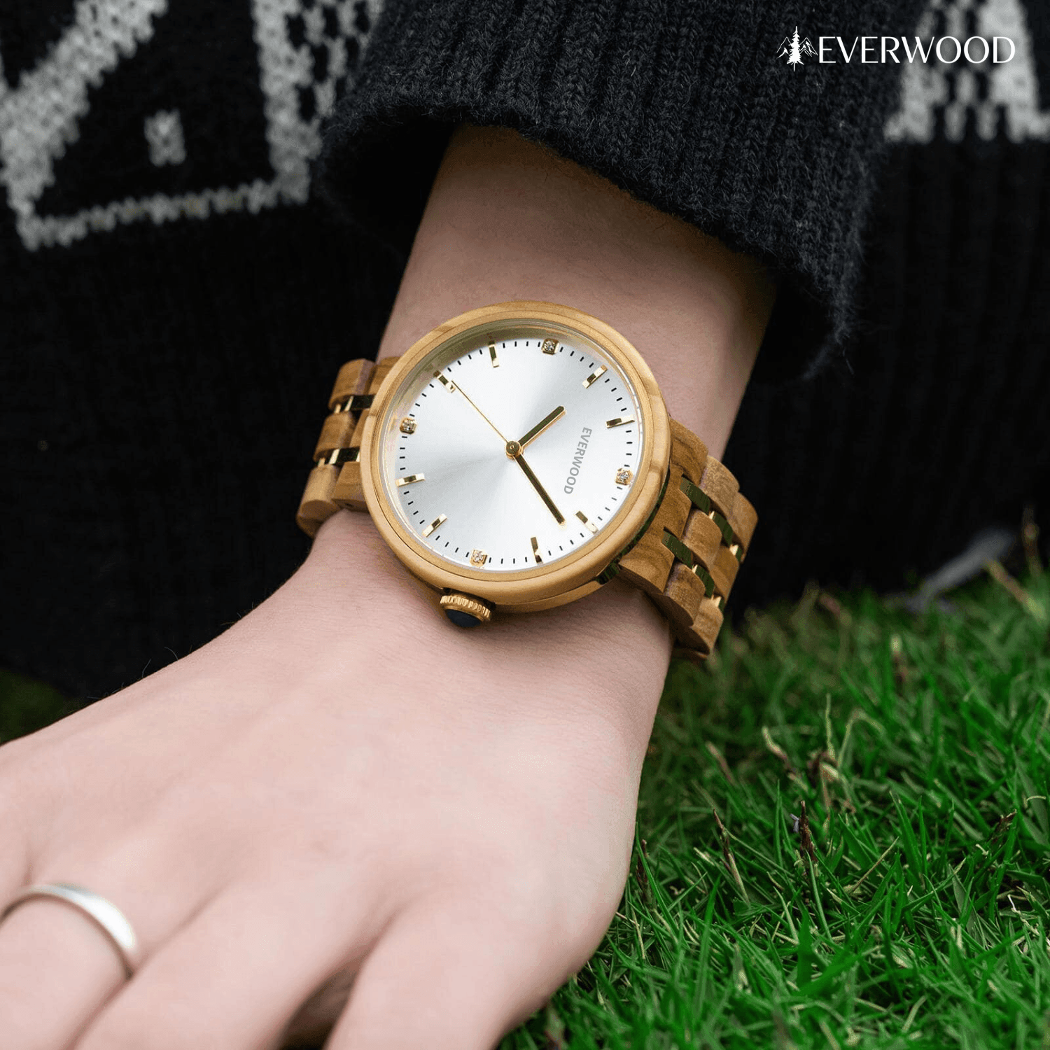 EverWood™ - Rose White 38mm - EverWood ® Fa Karórák | Férfi & Női Karóra Faóra Fakaróra EverWood