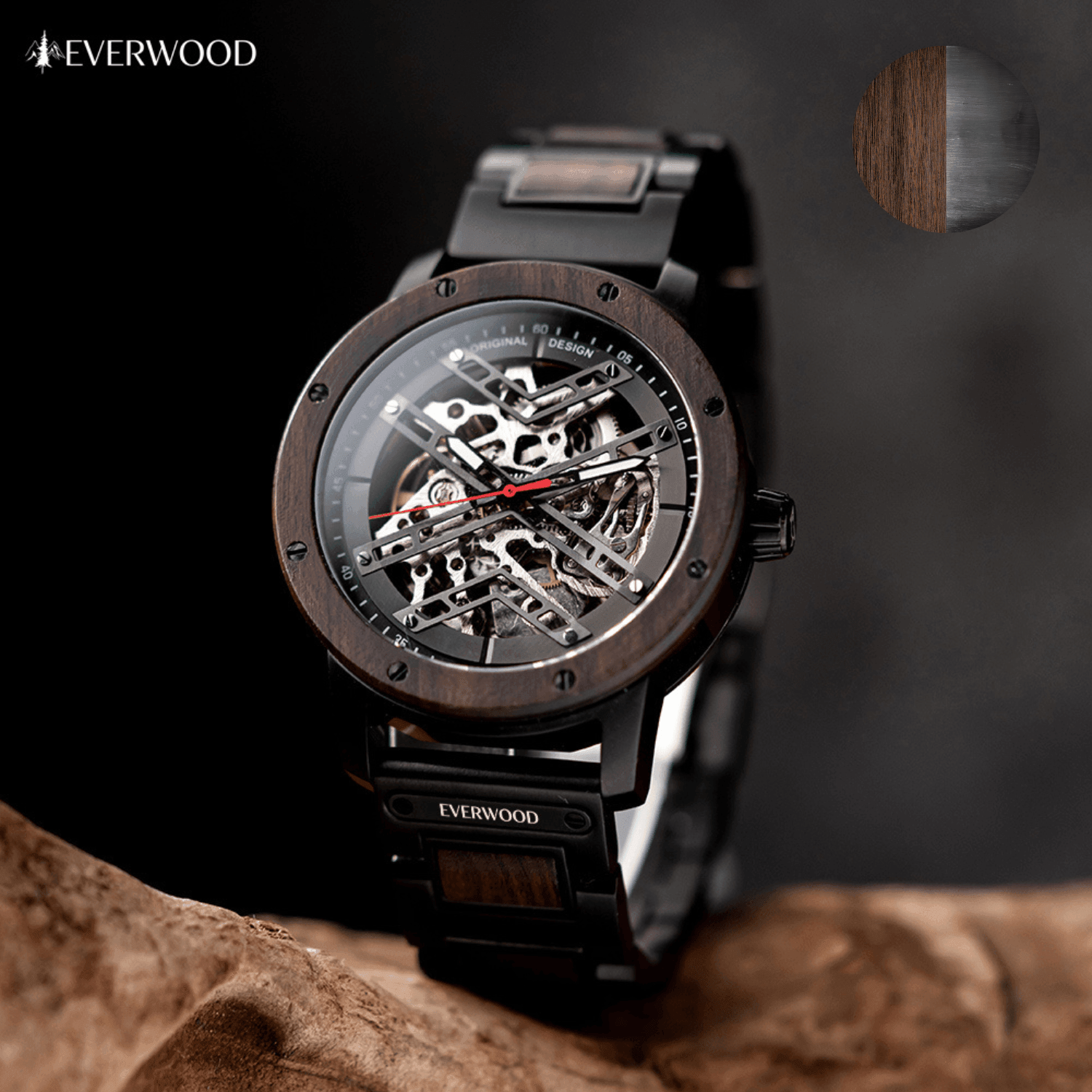 EverWood™ - Dark Ranger Automata 45mm - EverWood ® Fa Karórák | Férfi & Női Karóra Faóra Fakaróra EverWood