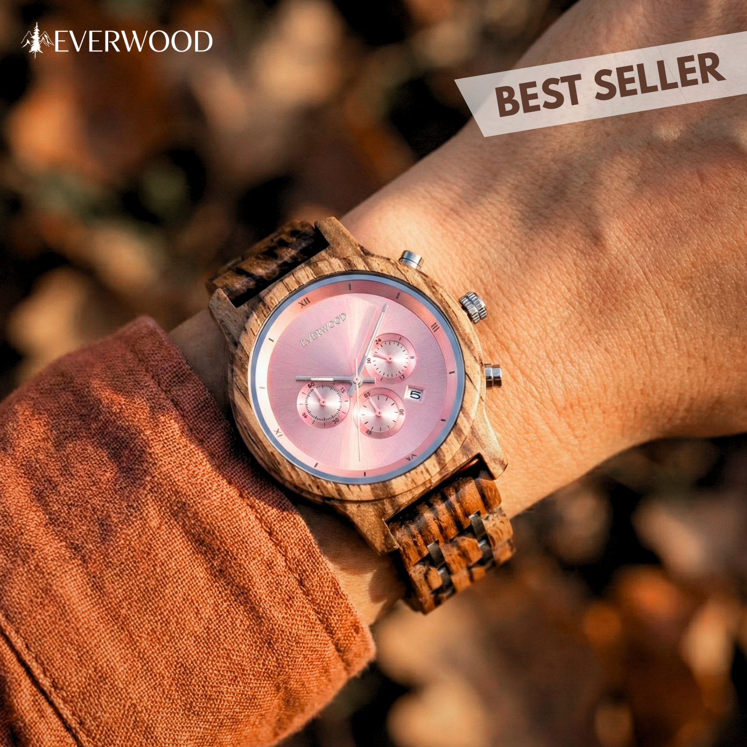 EverWood™ – Vivid Walnut Cronograf 40 mm